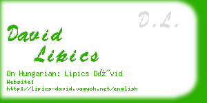 david lipics business card